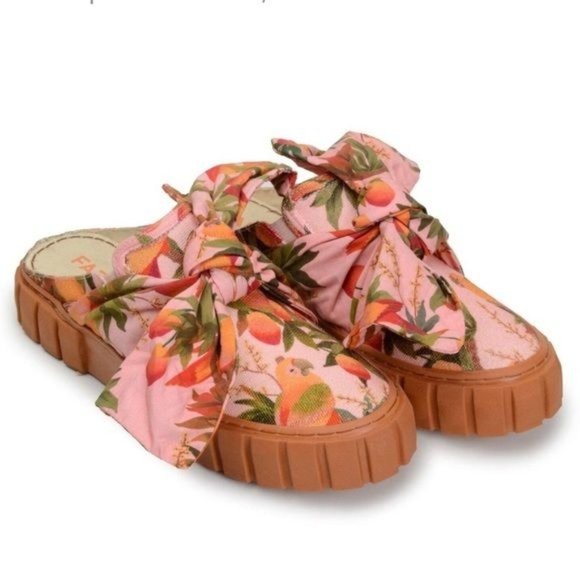FARM RIO Womens Mango Trees Mule Sneaker With Bow EUA 9 / EUR 40 - Picture 4 of 11